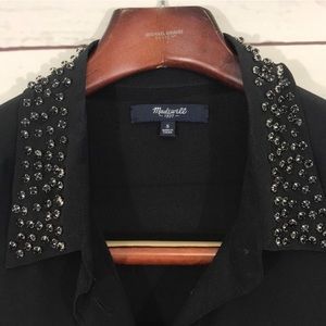 Madewell Silk Twinklelight Collar Sleeveless Top S